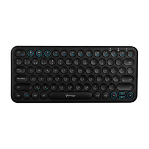 Teclado inalambrico Vorago KBW-400, conexion USB y BT, puerto de carga tipo C, 78 teclas