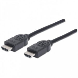 Cable HDMI Manhattan, HDMI Macho a Macho, 3D, 4K 30Hz, Blindado, Negro, 5m