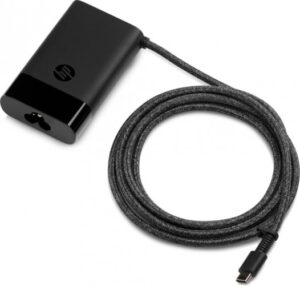 Adaptador de Corriente HP, Cargador USB-C 65W para Laptops, Color Negro