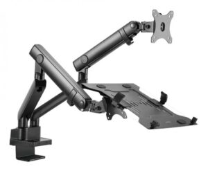 Soporte para Monitor y Laptop Acteck Enforce Motion SM636, Monitor de 17" a 32", Laptop de 10" a 15.6", Mecanico, Negro