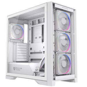 Gabinete Gamer Balam Rush Carbono Polar Twin Mate 9900, Media torre, ATX/Micro-ATX/Mini-ITX, 5x Vent., Blanco