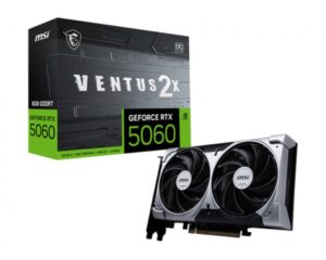 Tarjeta de Video MSI GeForce RTX 5060 8G VENTUS 2X OC , 8 GB, 128 Bit, GDDR7, PCI Express x16 5.0