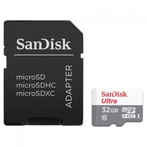 Memoria Ultra Micro SDHC SanDisk 32 GB, UHS-I, Clase 10, Con Adaptador
