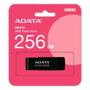 Memoria usb ADATA UC310 256 GB USB tipo A, 3.2 Gen 1 (3.1 Gen 1), Color Negro