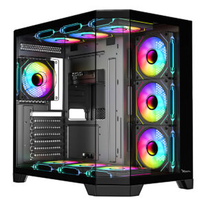 Gabinete Xzeal XZ150, Midi-Tower, ATX/Micro-ATX, USB 3.0, Sin Fuente, 4 Ventiladores Instalados, Negro